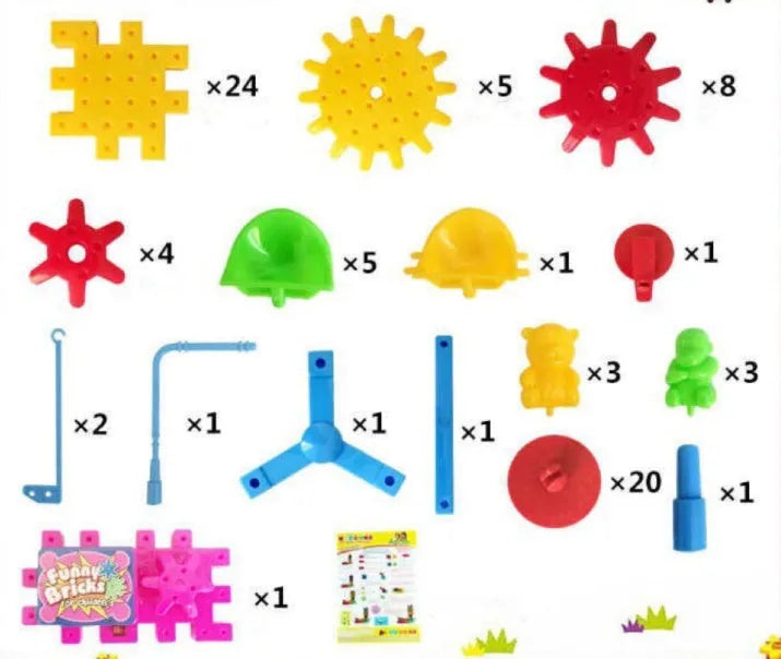 Electric Gears 3D Model Building Kits Plastic Brick Blocks Educational Toys for Kids - Bellarte Enchanté Electric Gears 3D Model Building Kits Plastic Brick Blocks Educational Toys for Kids